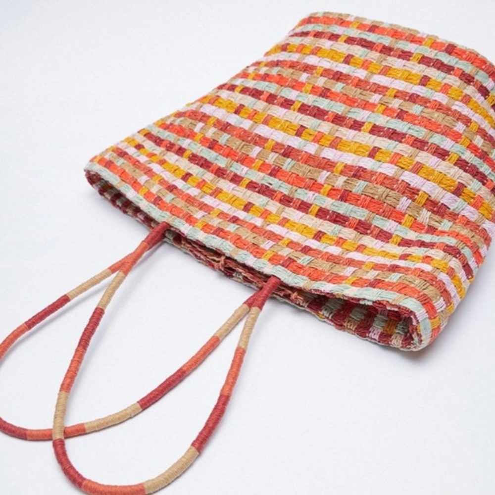 Zara Large Woven Beach Bag - Picture 2 of 8